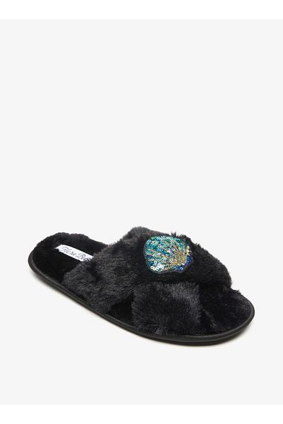 Flora Bella by Shoexpress Flora Bella Sequin Embellished Cross Strap Bedroom Slides