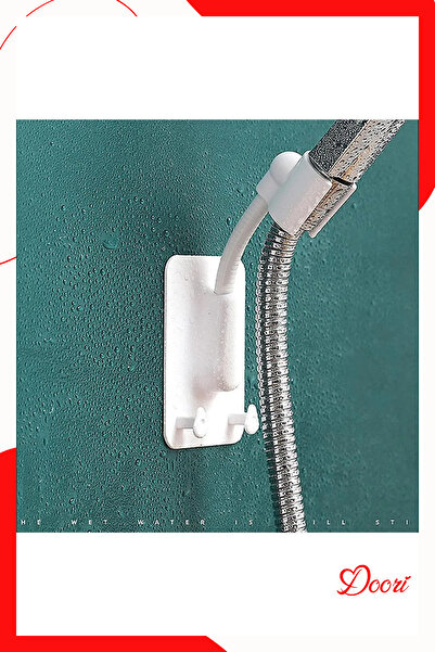 Doori Duş başlık tutucu kendinden yapışkanlı delme gerektirmeyen duş başlık t...