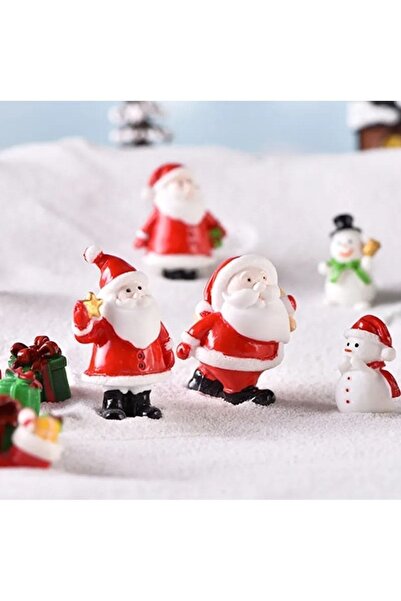 2 Pieces Santa Claus 5 Pieces Terrarium Objects Terrarium Ornaments Potted Ornaments Miniature Object