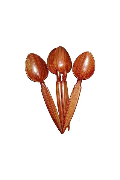 Happyland Tahta Görünümlü Plastik Oyun Kaşığı Gösteri Ve Oyun Kaşığı Uzun Ahş...