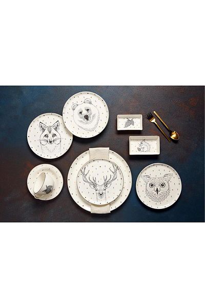 Porland Forest 16 Pieces - 4 Person Breakfast Set