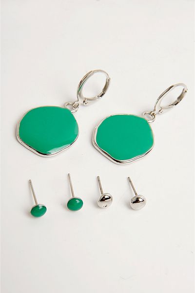 EUROMODA Specially Designed Enameled Ball Earrings Rengarek Dangle Earrings