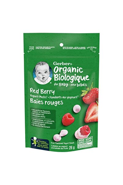 GERBER Organıc Biologique For Baby Red Berry Yogurt Melts 28 gr