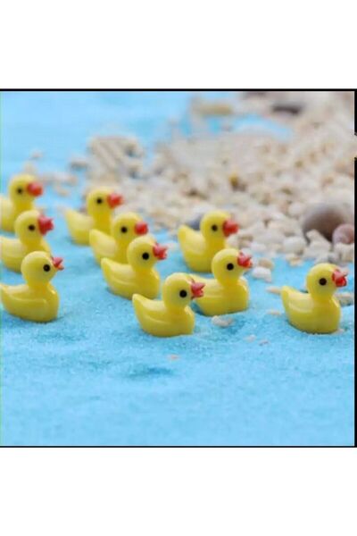 Himi Pasta Süsleri 4'lü Minik Ördekler Maket Kürdanlı Cupcake Pasta Süsü Doğu...