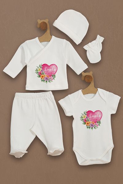 Homamia Set of 5 100% Organic Hospital Exit - Heart