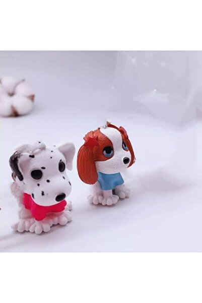 Himi Pasta Süsleri 2'li Köpek Minyatür Figür Karakter Oyuncakları Evcilik Oyu...