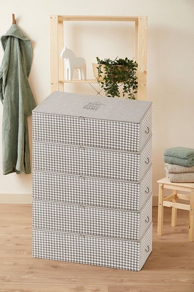 renklibebek Storage Bag 5-Piece Mega Size Goose Foot Base Under Storage Bag Storage Interlining Dowry Organizer Quilt ~ Dimension: 5x(74x46x22)
