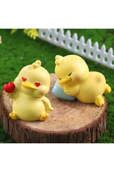 Himi Pasta Süsleri Set of 2 Cute Chicks Model Toothpick Cupcake Cake Decorati...