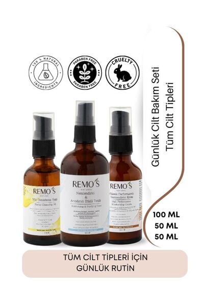 RemosNatural Cilt Bakım Seti Günlük Bakım Rutini