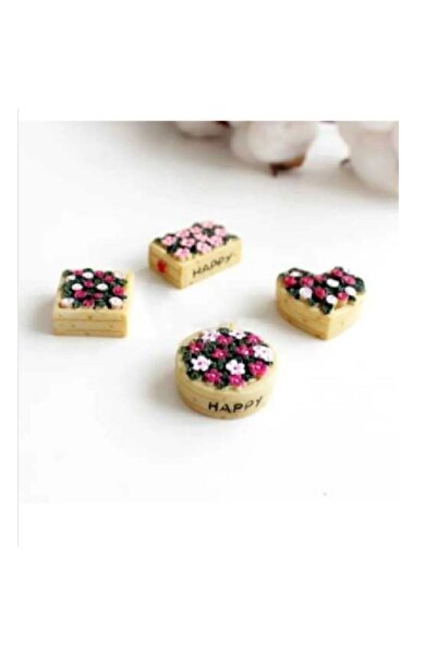 Himi Pasta Süsleri Çiçek Sepetleri Maket Kürdanlı Cupcake Pasta Süsü Doğum Gü...