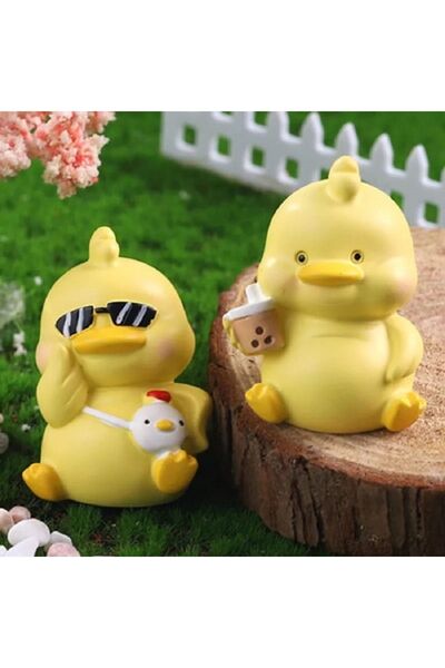 Himi Pasta Süsleri Set of 2 Cute Chicks Model Toothpick Cupcake Cake Decorati...