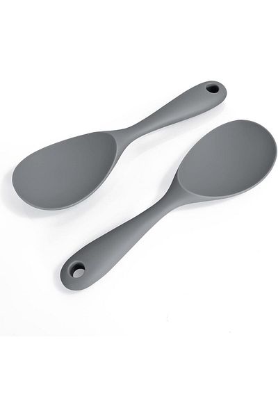 Ekostem Ultra Hard Silicone Rice Spoon - High Temperature Resistant, Fireproof and Non-Stick 1 Piece