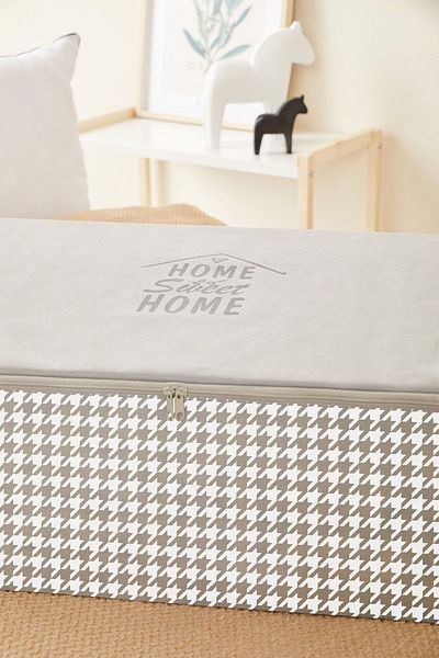 renklibebek Storage Bag 5-Piece Mega Size Goose Foot Base Under Storage Bag Storage Interlining Dowry Organizer Quilt ~ Dimension: 5x(74x46x22)