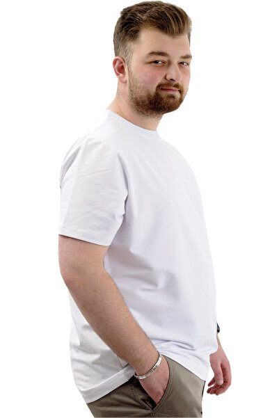 ModeXL Tricou bărbați - Mode XL, mărime mare, lycra, decolteu, THIS IS ME U24076 alb