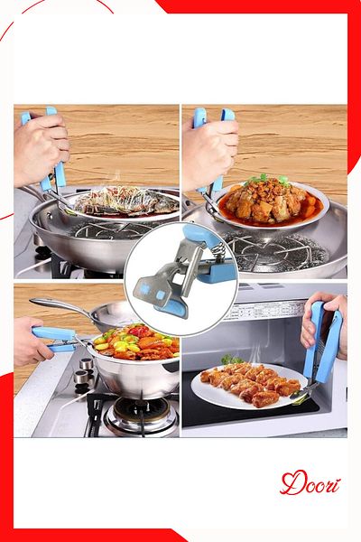 Doori Pan Bowl Holder Handle Pot Pan Tray Holder Practical Plate Holder Tongs