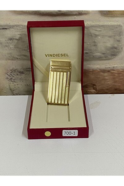 Vindiesel Sarı Renk Dik Nokta Desenli Gazlı Kişiye Özel Çakmak