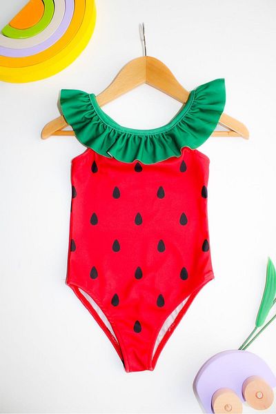 Gadget Gear Girls' Colorful Sling Swimsuit - for Summer Vacation and Swimming Lessons