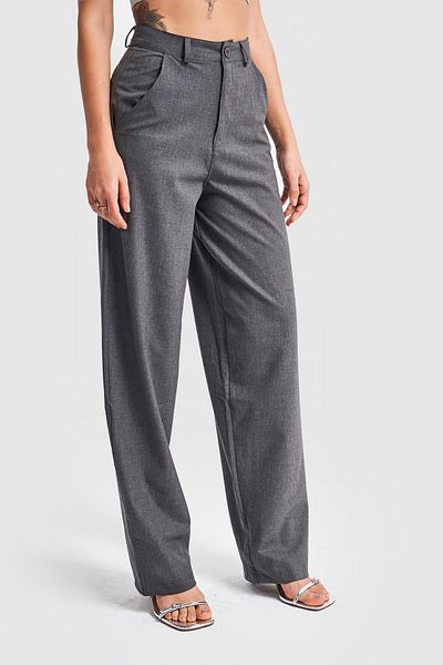 its basic Women's Anthracite Color Skater Fit Loose Cut Trousers