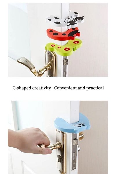 BUĞLEM 5 Pieces Baby Protection Safety Door - Stopper Lock, Child Finger Protector