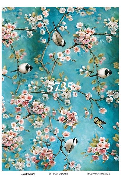 LİNEART Brass Decopage Paper La-5735