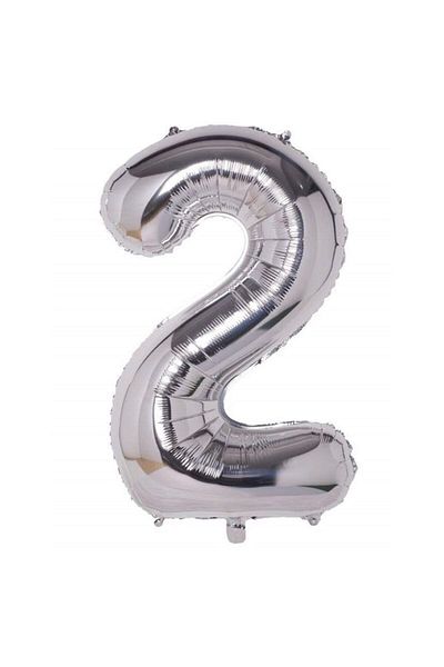 Parti Setim My Party Set^^ 2 Numbers Silver Foil Balloon 76 Cm 34 Inch Party Balloon Suitable for Heliuma