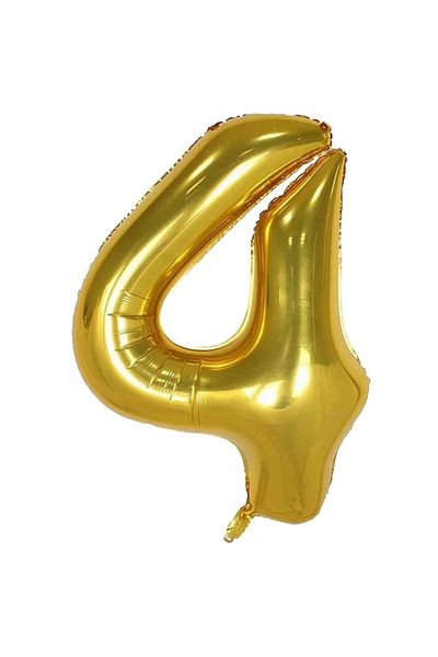 Parti Setim My Party Set^^ 4 Numbers Gold Foil Balloon 76 Cm 34 Inch Party Balloon Suitable for Heliuma