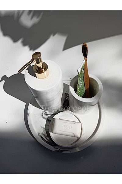 Ture Concept Marble Patterned Bathroom Set