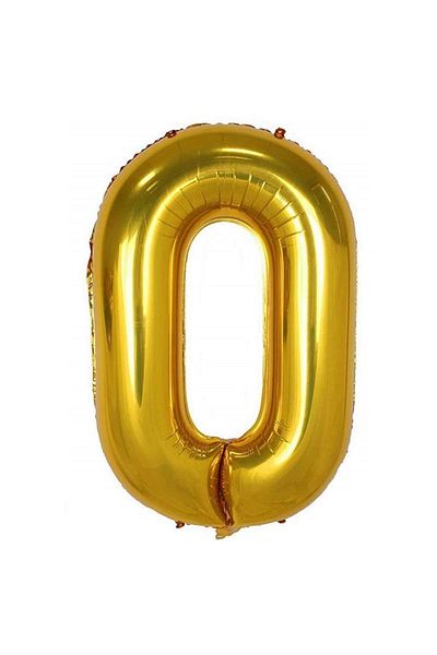 Parti Setim My Party Set^^ 0 Numbers Gold Foil Balloon 76 cm 34 Inch Party Balloon Suitable for Heliuma
