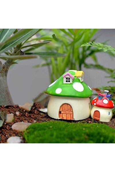 himi teraryum objeleri Mantar Ev 2'li Teraryum Obje Minyatür Obje Saksı Süsü ...