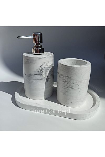 Ture Concept Marble Patterned Bathroom Set