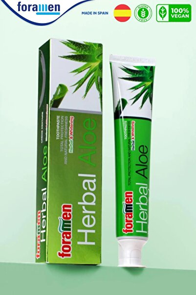 Foramen Foramen Aloevera Içerikli Bitkisel Beyazlatıcı Vegan Diş Macunu 75