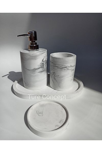 Ture Concept Marble Patterned Bathroom Set