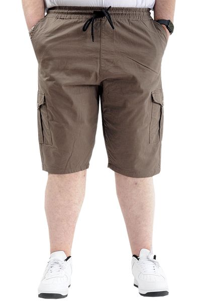 ModeXL Capri για άνδρες - Mode XL, Plus Size, με τσέπη Cargo και δέσιμο στη μέση - VALENCIA 21404 Earth