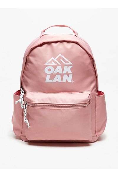 Oaklan Logo Print Backpack with Adjustable Shoulder Straps