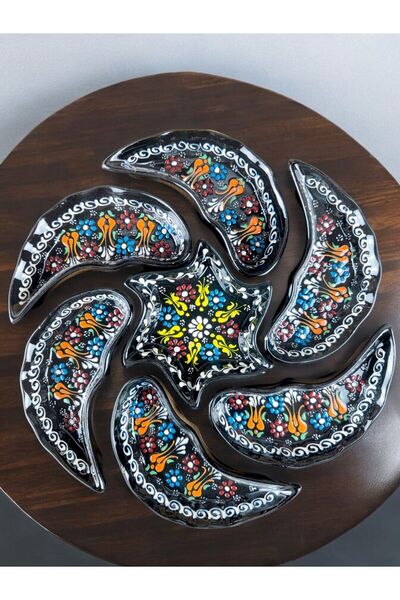 qtahya homes queen of kütahya dekoratif çerezlik Rüzgargülü 7 Parça