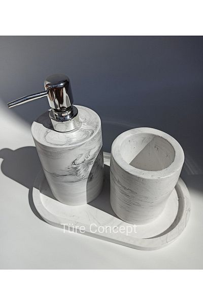 Ture Concept Marble Patterned Bathroom Set