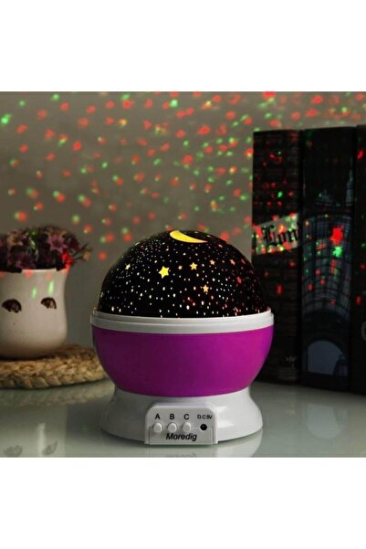 Ferminex Dönen Renkli Star Master Yıldızlı Gökyüzü Projeksiyon Gece Lambası M...