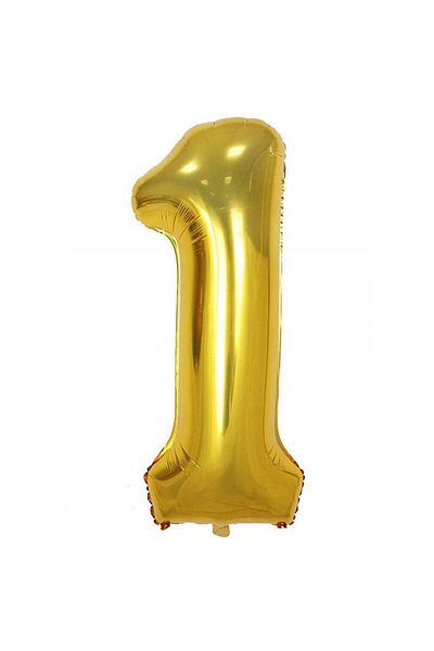 Parti Setim My Party Set^^ Number 1 Gold Foil Balloon 76 Cm 34 Inch Party Balloon Suitable for Heliuma