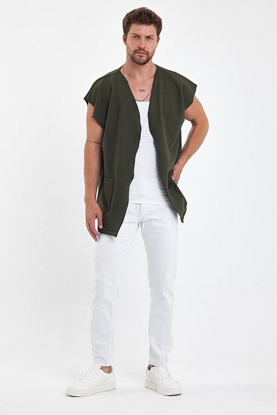 rammers Zero Sleeve Oversize Bohemian Γιλέκο με διπλές τσέπες