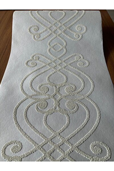 BAŞYAPI DİZAYN 3D Efektli Kırık Beyaz Boyanabilir Geometrik Desenli Ithal Duv...