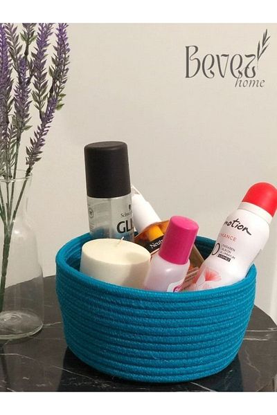 BEVEZ HOME Coș din răchită din iută, țesut manual, coș multifuncțional, organizator pentru baie și bucătărie