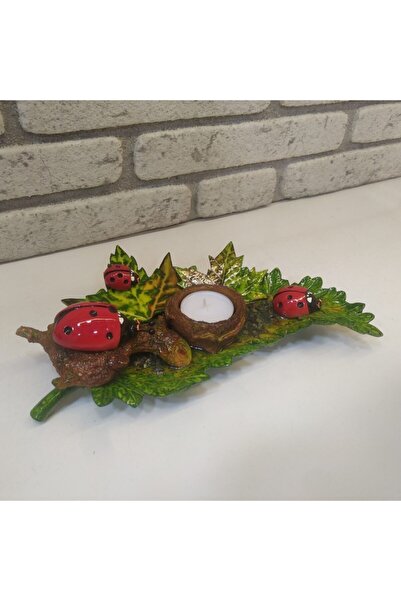 Gold home design Dekoratif Mumluk Uğur Böcekli