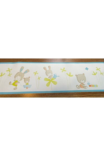 BAŞYAPI DİZAYN Mavi Ayıcık Desenli Bordür (5mx18cm)