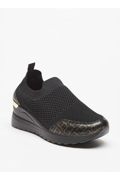 Flora Bella by Shoexpress Flora Bella Textured Slip-On Walking Shoes with Pull Tab