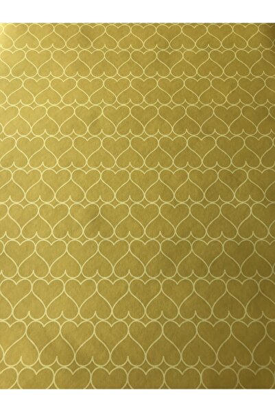 BAŞYAPI DİZAYN Sarı Kalp Desenli Ithal Duvar Kağıdı 9845 (5m²)