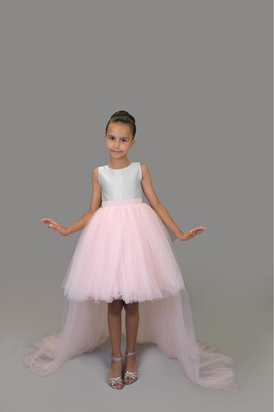 nsmkidslife Fata - Fusta tutu pufoasa cu coada lunga, combinatie de bal pentru petrecerea de absolvire