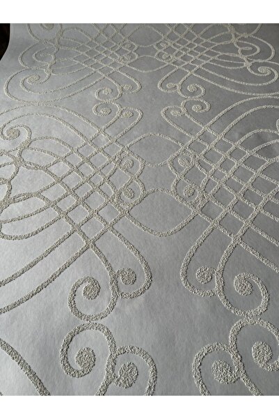 BAŞYAPI DİZAYN 3d Efektli Kırık Beyaz Boyanabilir Desenli Ithal Duvar Kağıdı (10M²)