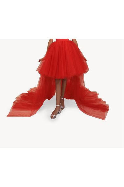 nsmkidslife Girl - Long Tailed Fluffy Tutu Skirt, Graduation Party Ball Combination