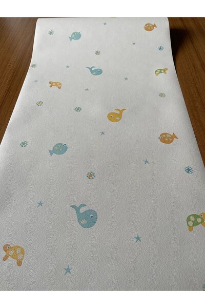 BAŞYAPI DİZAYN Balık Desenli Ithal Duvar Kağıdı (5m²)