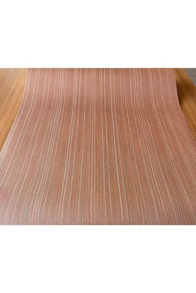 BAŞYAPI DİZAYN Kahverengi Çizgi Desenli Ithal Vinly Duvar Kağıdı (7m²)